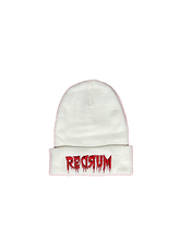 Load image into Gallery viewer, White and Red Beanie
