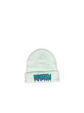 Load image into Gallery viewer, White and Green Beanie
